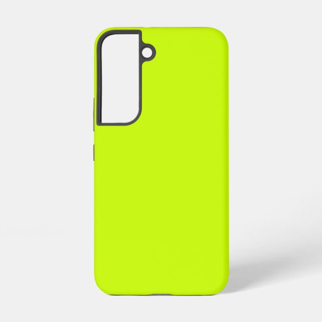 Electric Lime Solid Colour Samsung Galaxy S22 Case (Back)