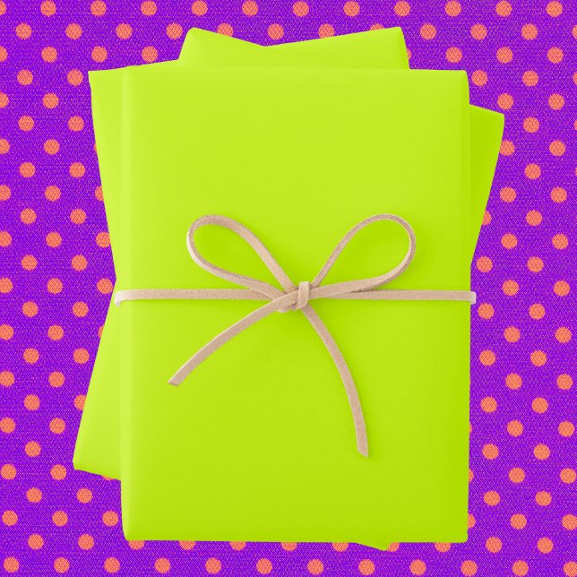 Electric Lime Solid Colour Wrapping Paper Sheet (Creator Uploaded)