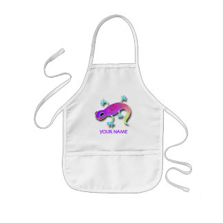 Electric Lizard Paint Smock! Kids Apron