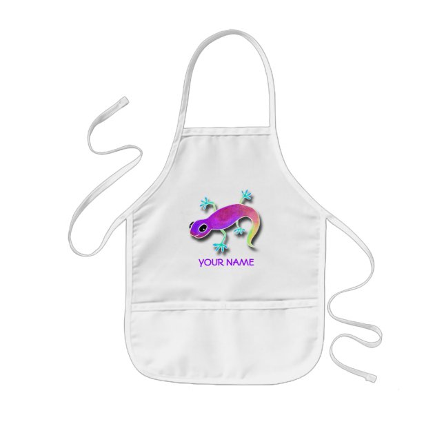 Electric Lizard Paint Smock! Kids Apron (Front)