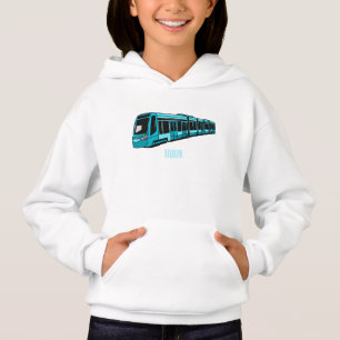Electric locomotive cartoon illustration