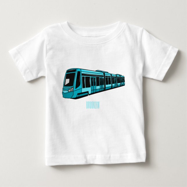 Electric locomotive cartoon illustration baby T-Shirt (Front)