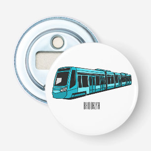 Electric locomotive cartoon illustration bottle opener