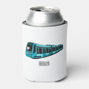 Electric locomotive cartoon illustration can cooler