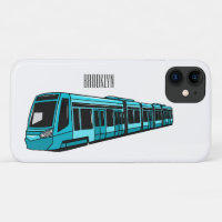Electric locomotive cartoon illustration