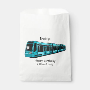 Electric locomotive cartoon illustration favour bag