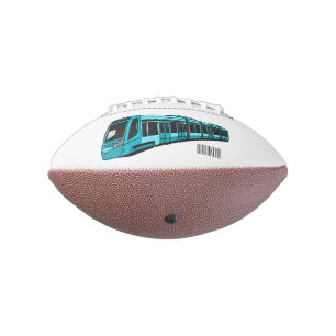 Electric locomotive cartoon illustration football