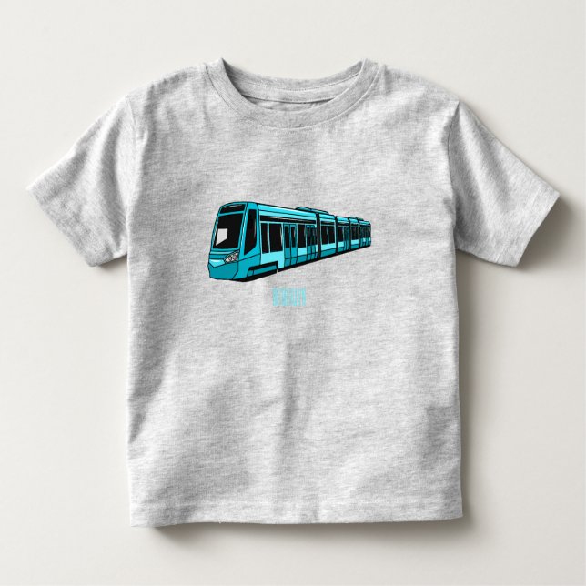 Electric locomotive cartoon illustration toddler T-Shirt (Front)
