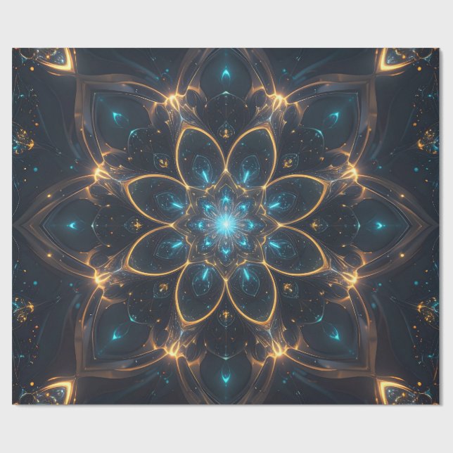 Electric Mandala Wrapping Paper (Flat)