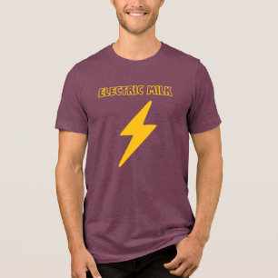 electric milk (maroon & gold) Tri-Blend shirt