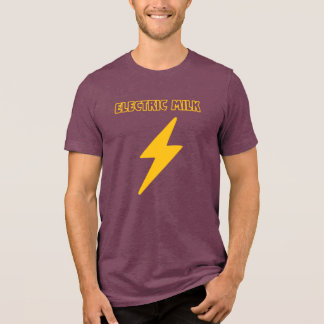electric milk (maroon & gold) Tri-Blend shirt