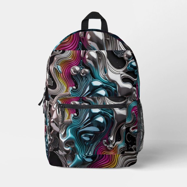 Electric Mirage Printed Backpack (Front)