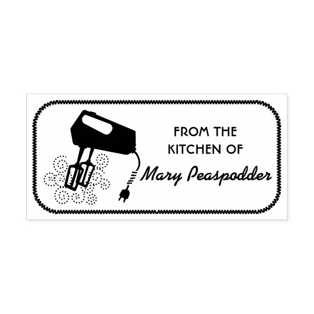 Electric mixer baking culinary from the kitchen of self-inking stamp (Design)