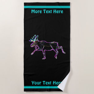 Electric Moose Beach Towel