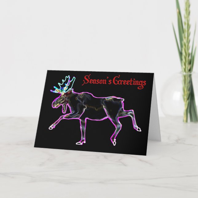 Electric Moose Holiday Card (Front)