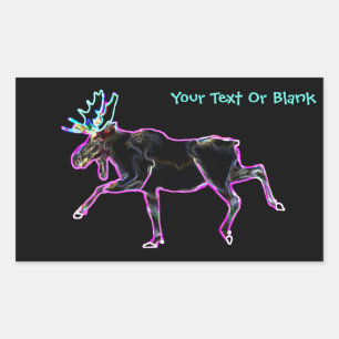 Electric Moose Rectangular Sticker