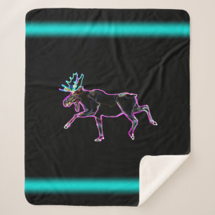 Electric Moose Sherpa Blanket