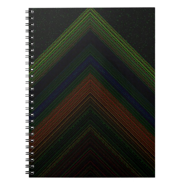 Electric Mountain Black Notebook (Front)