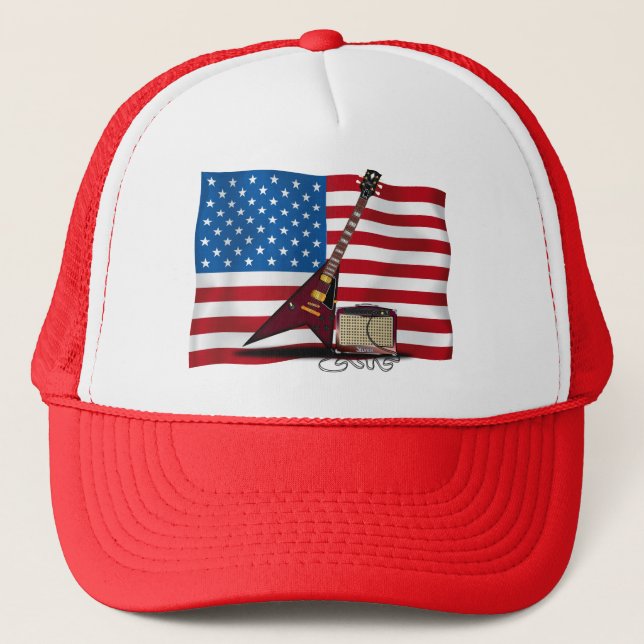 Electric n' Amp Thrash - USA Trucker Hat (Front)