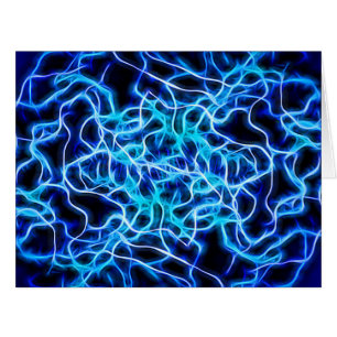 Electric Neon Blue Tesla Coil Lightning