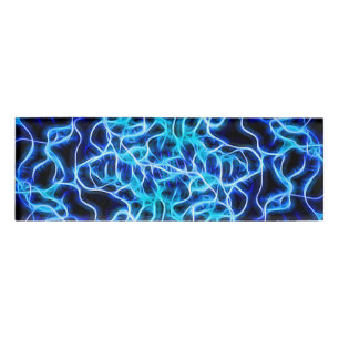 Electric Neon Blue Tesla Coil Lightning Name Tag