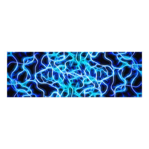 Electric Neon Blue Tesla Coil Lightning Photo Print