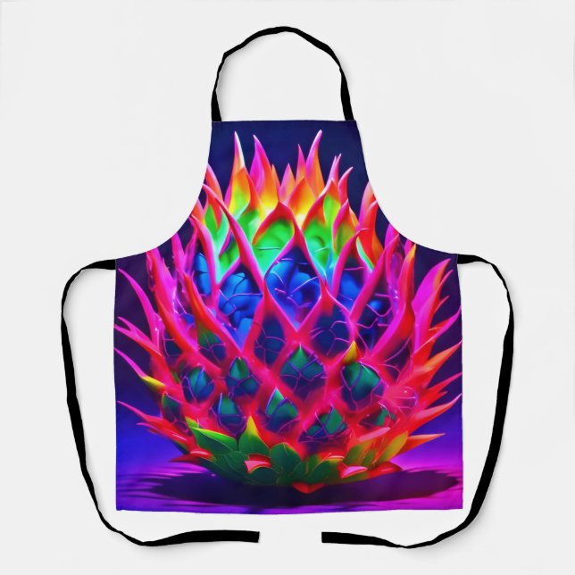 Electric Neon Dragon Fruit Apron (Front)
