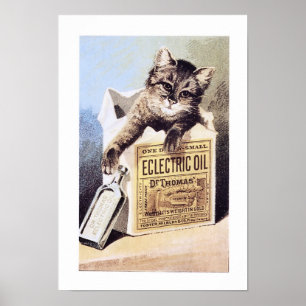 Electric Oil Cat Poster