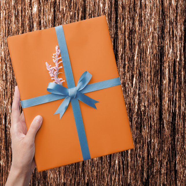 Electric Orange Solid Colour Wrapping Paper (Creator Uploaded)