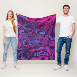 Electric Orchid Marble Dream Fleece Blanket