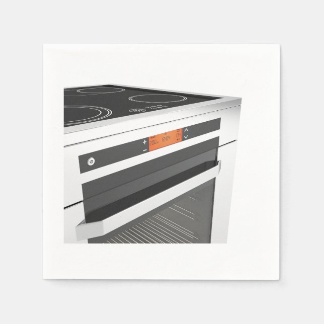 Electric Oven Kitchen Paper Napkins (Front)