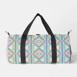 Electric Pastel Dream Kaleidoscope Duffle Bag