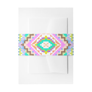 Electric Pastel Dream Kaleidoscope Invitation Belly Band