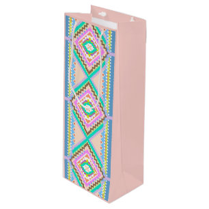 Electric Pastel Dream Kaleidoscope Wine Gift Bag