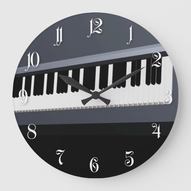 Electric piano keyboard large clock (Front)