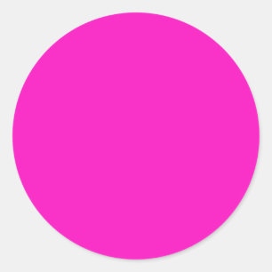 Electric Pink Modern Colour Complementing Classic Round Sticker