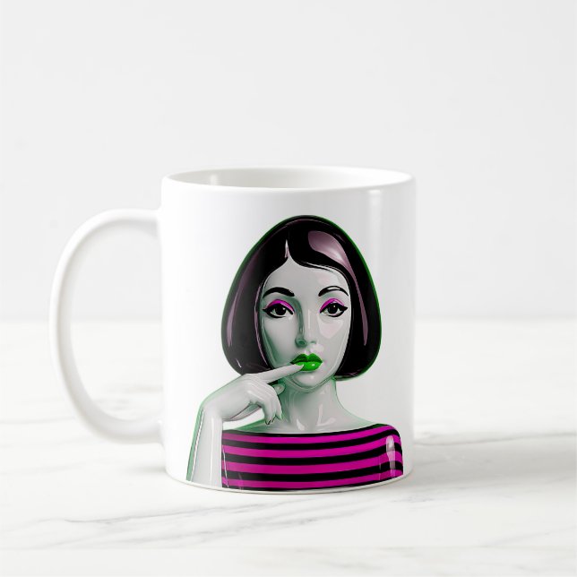 Electric Pink Muse Coffee Mug (Left)