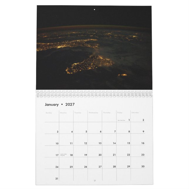 Electric Planet Calendar (Jan 2027)