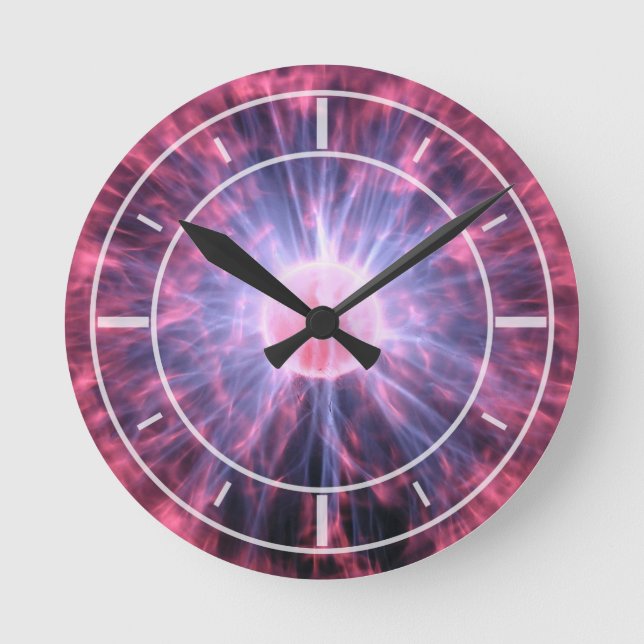 Electric Plasma Round Clock (Front)