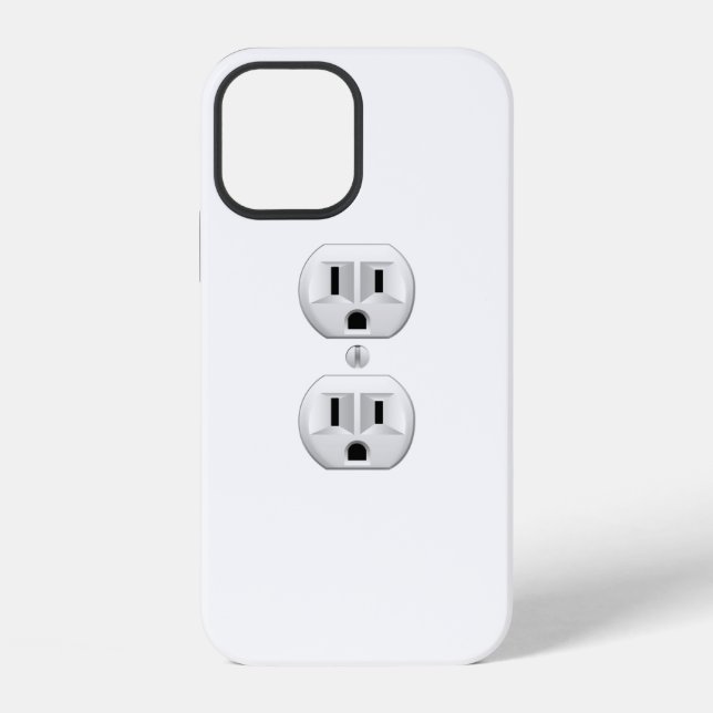 Electric Plug Wall Outlet Fun Customise Colour iPhone Case (Back)