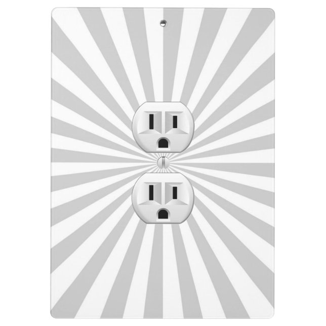 Electric Plug Wall Outlet Fun Customise This! Clipboard (Back)