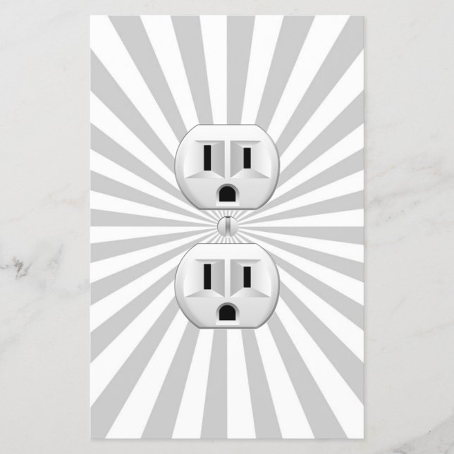 Electric Plug Wall Outlet Fun Customise This! Flyer (Front)