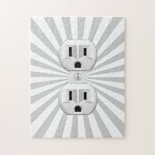 Electric Plug Wall Outlet Fun Customise This! Jigsaw Puzzle