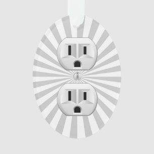 Electric Plug Wall Outlet Fun Customise This! Ornament