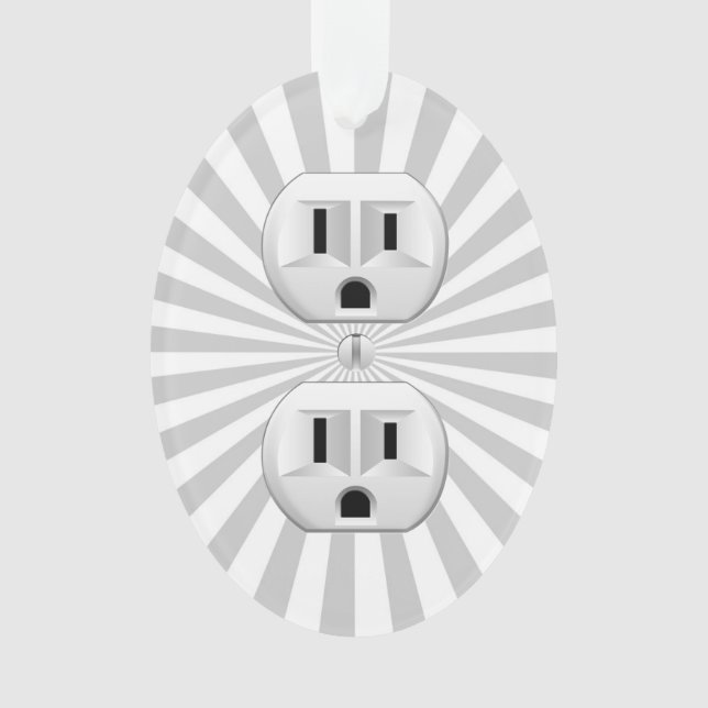 Electric Plug Wall Outlet Fun Customise This! Ornament (Front)