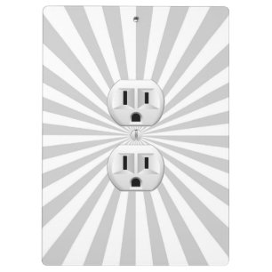 Electric Plug Wall Outlet Fun Customize This! Clipboard