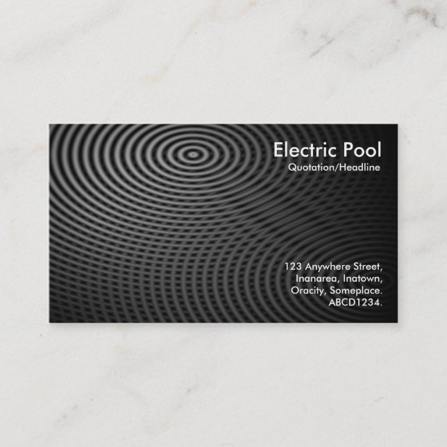 Electric Pool 01 Business Card (Front)