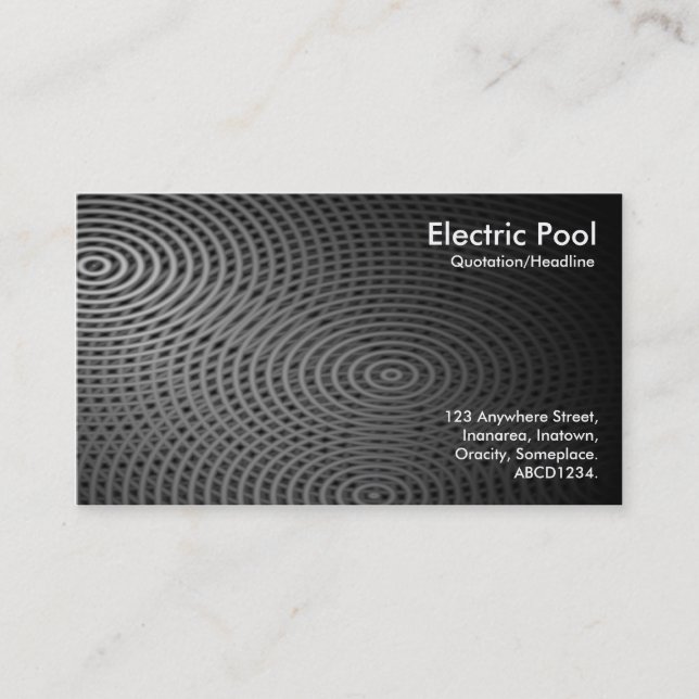 Electric Pool 09 Business Card (Front)