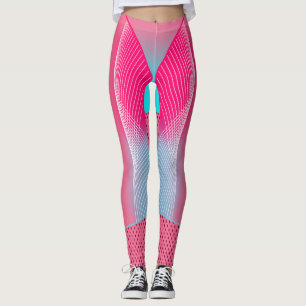 Electric Pop Energy Retro Geometric Leggings