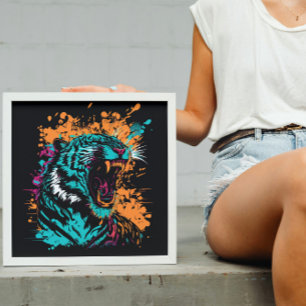 Electric Predator; Roaring Tiger Poster